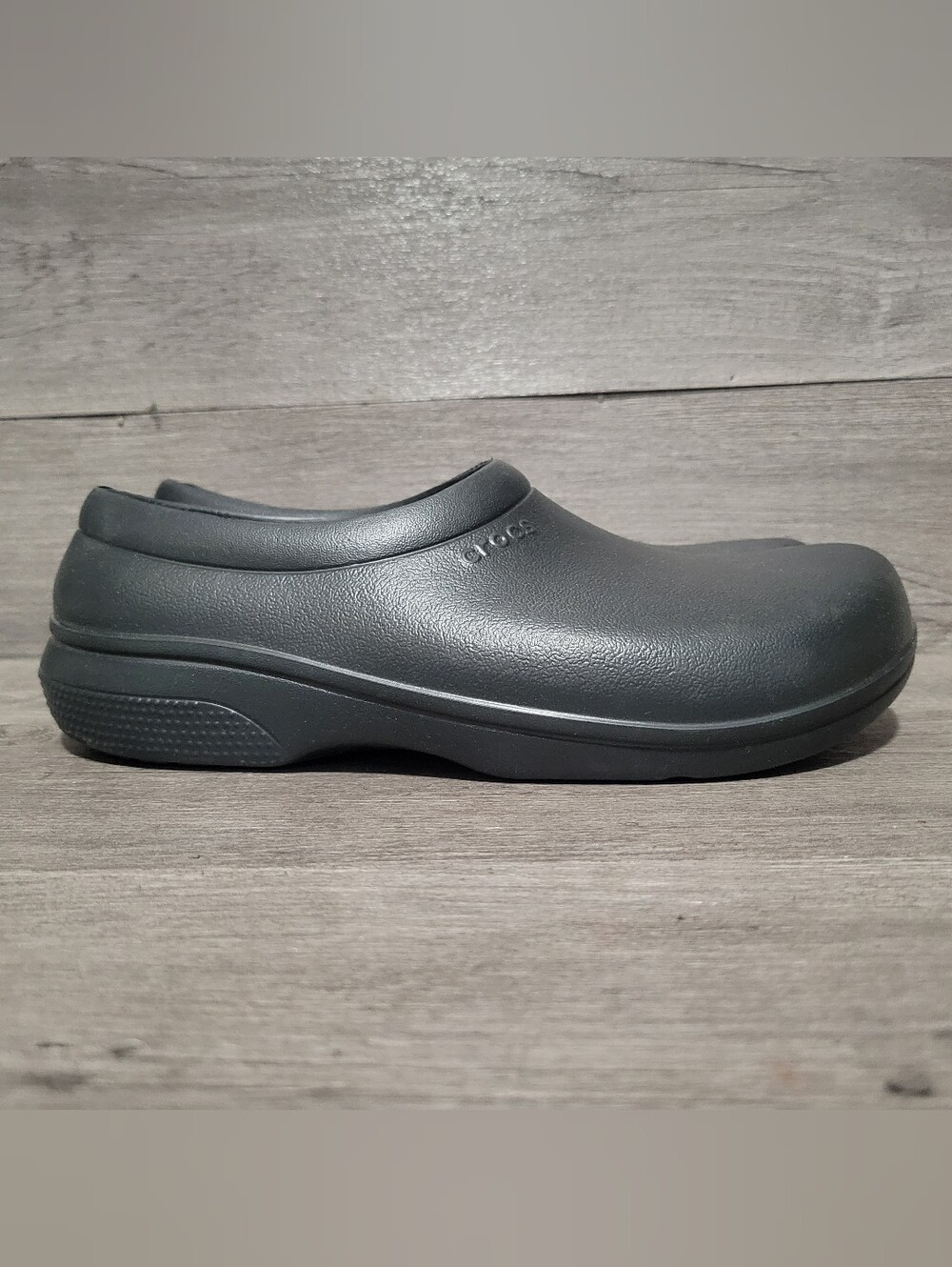 Crocs On The Clock Work Slip-On Mens 8 / Womens 10 Black Clogs